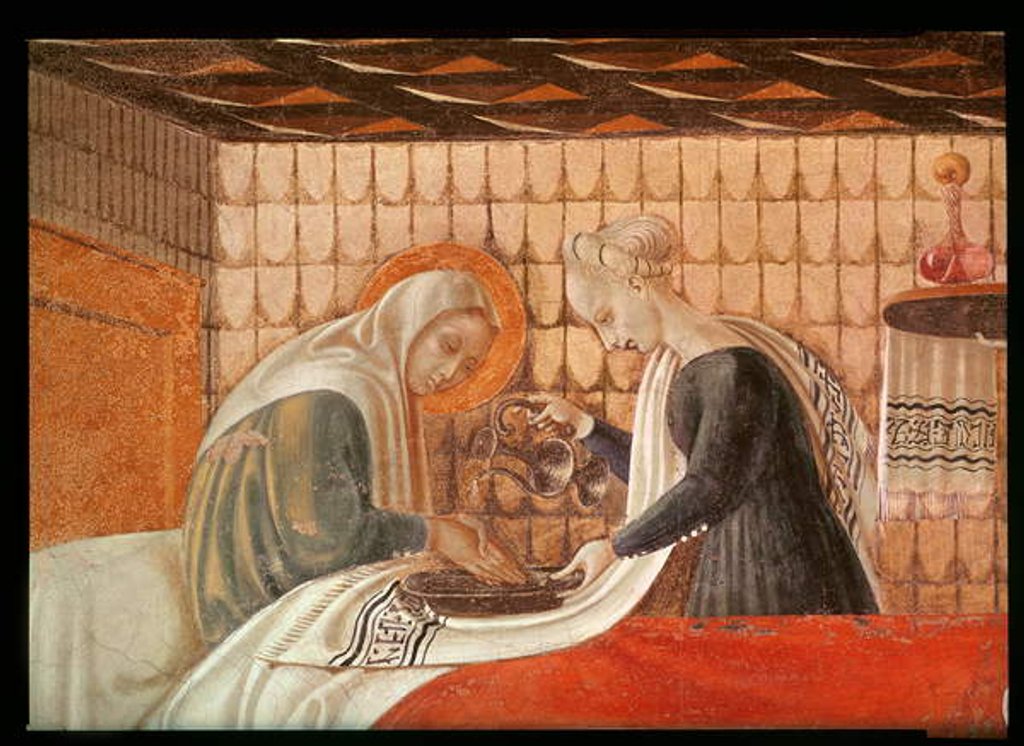 Detail of Birth of the Virgin by Paolo Uccello
