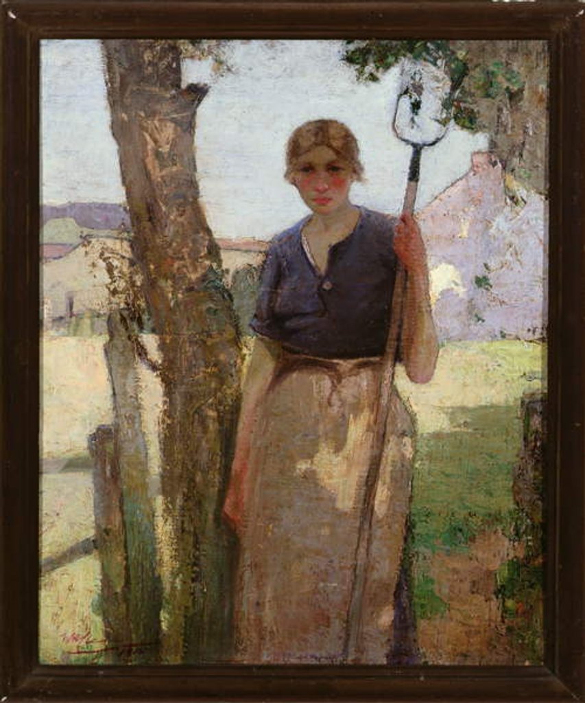 Detail of The Farm Girl, 1915 by William Hanna Clarke