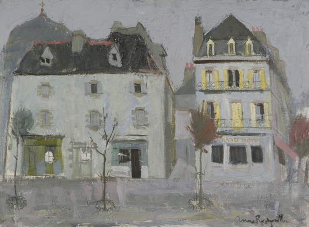 Detail of Houses, Concarneau, 1954 by Anne Redpath