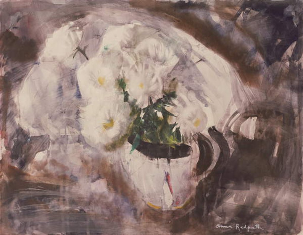 Detail of White Flowers in a White Jug, c.1960 by Anne Redpath