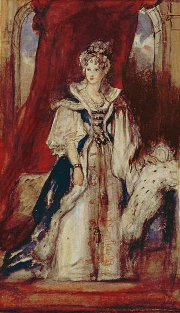 Detail of Queen Adelaide 1836 by David Wilkie
