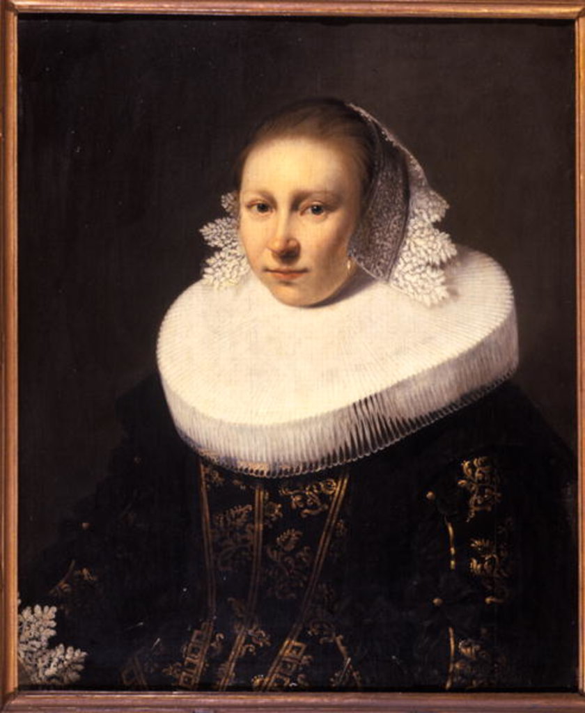 Detail of Portrait of a young woman, before 1644 by Jacob Gerritsz Cuyp