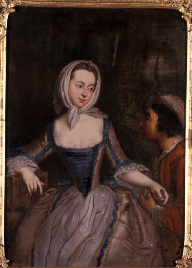 Detail of Young women and a knave by German School