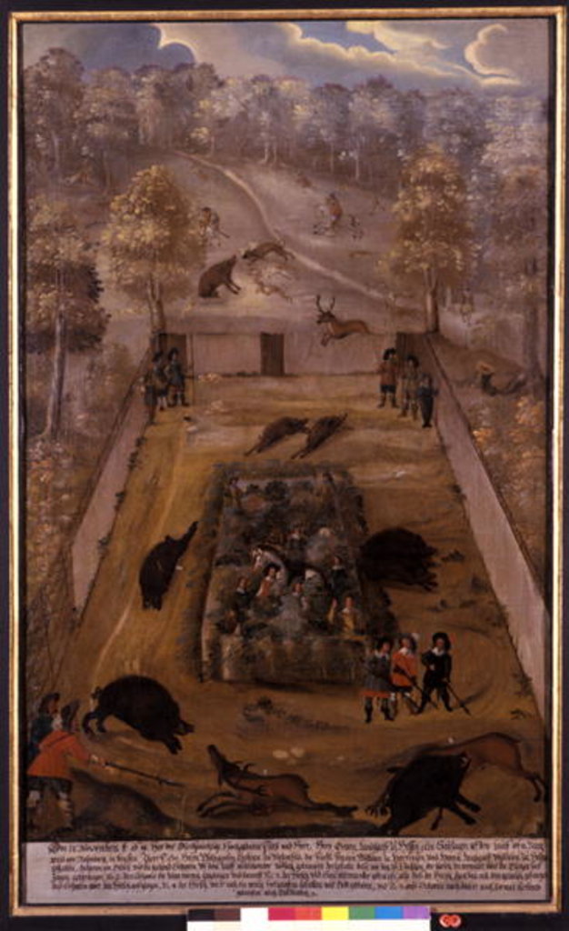 Detail of The Boar Hunt, c.1619 by German School