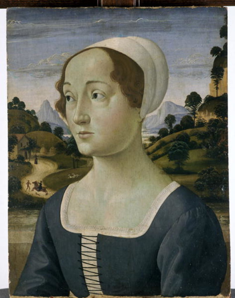 Detail of Portrait of a women in her mid-twenties by Bastiano Mainardi