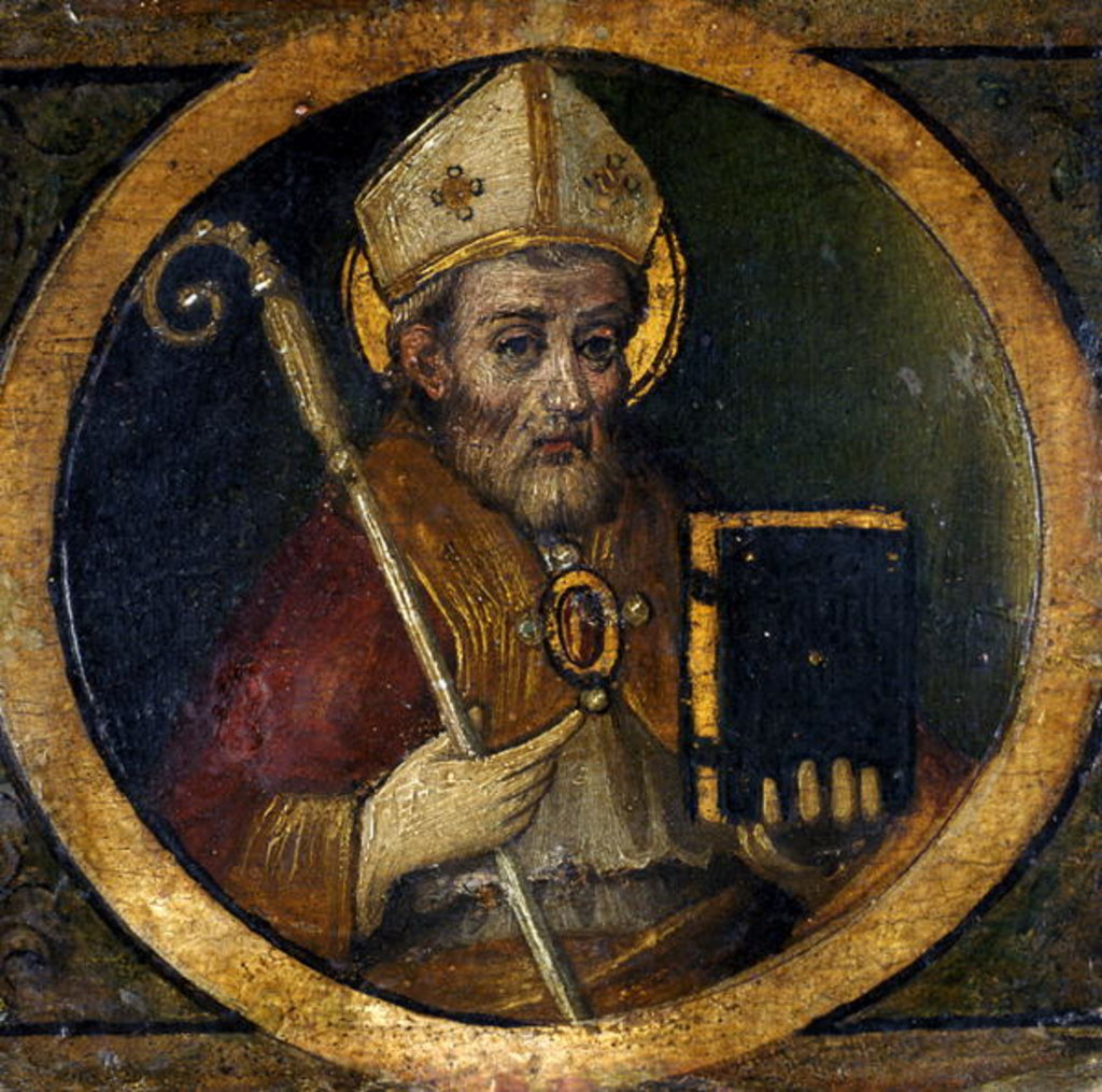 Detail of An Holy Bishop by Italian School