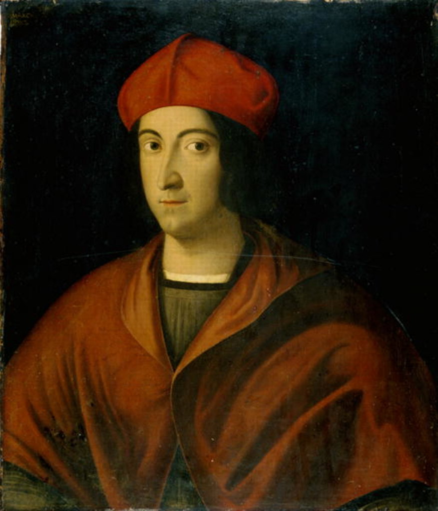 Detail of Portrait of a cardinal by Italian School