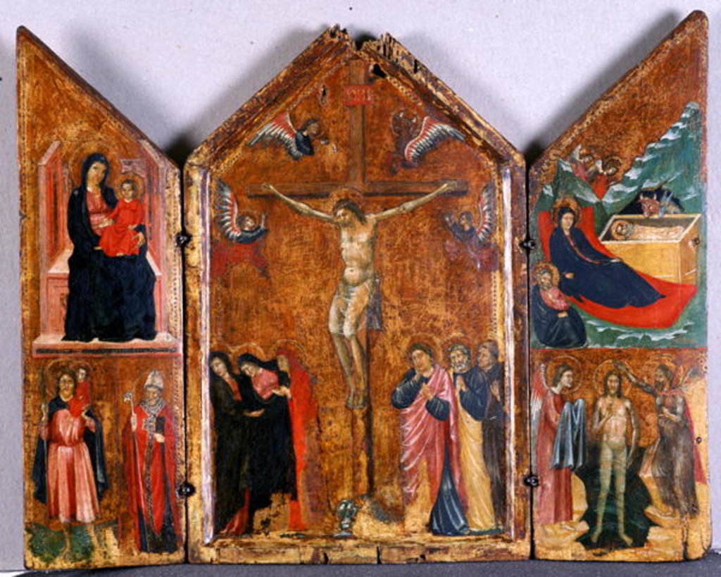 Detail of Altar triptych with the Crucifixion and other scenes, c.1320 by Italian School