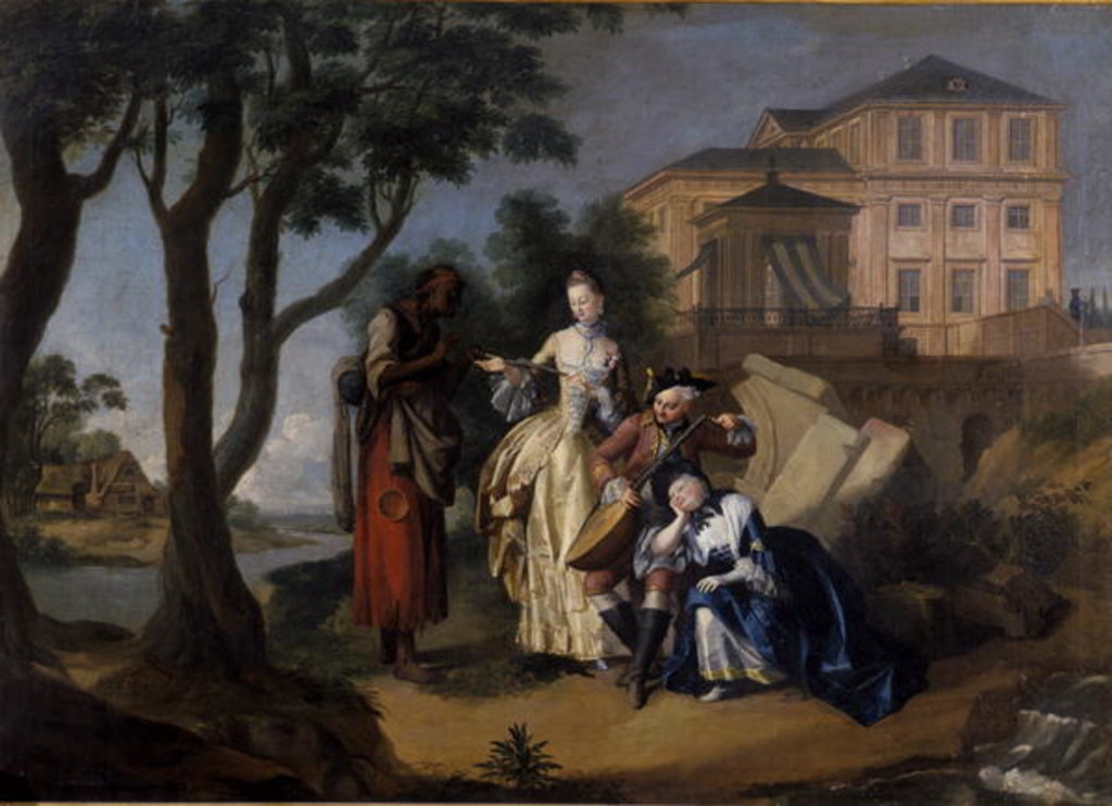 Detail of Fortune Telling Gypsy, 1762 by Jakob Michel