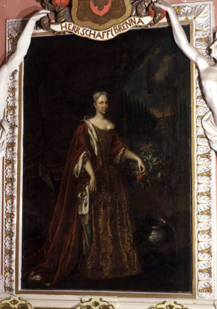 Detail of Magdalena Augusta, Duchess of Sachsen-Gotha-Altenburg, between 1708-32 by Christian Schilbach