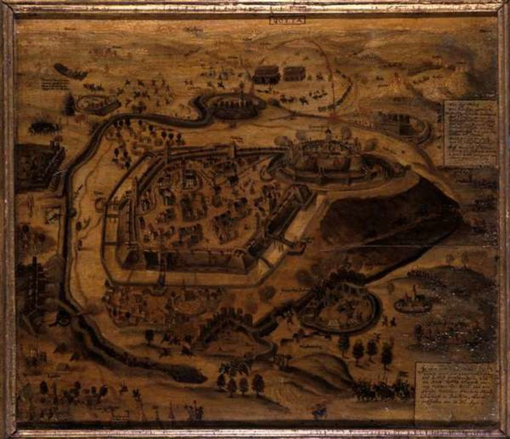 Detail of Gotha during the siege of Grimmenstein, 1567 by German School