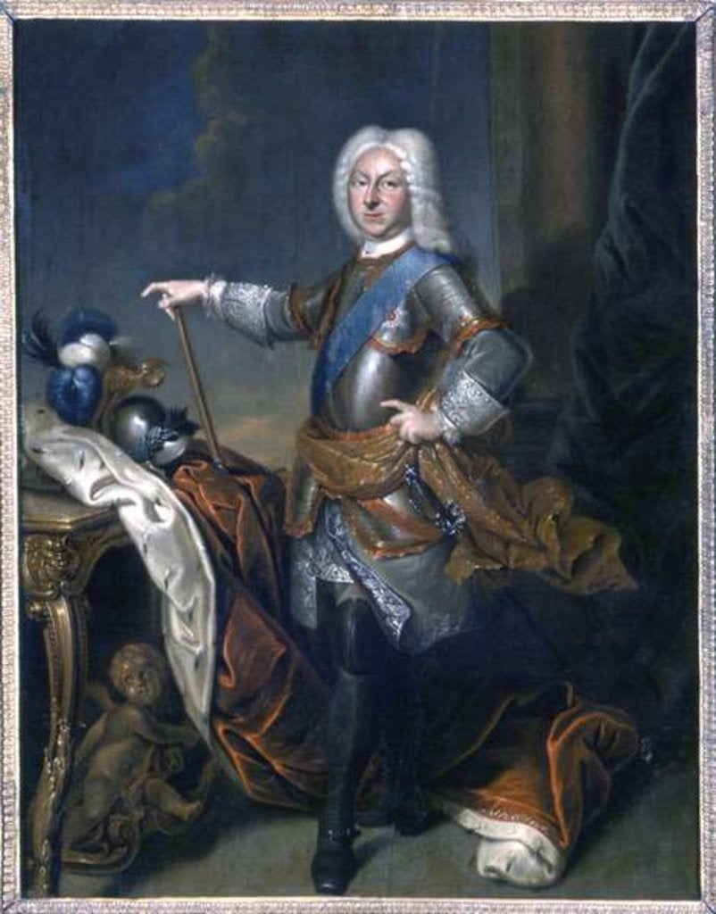 Detail of Herzog Friedrich II, 1729 by Christian Schilbach
