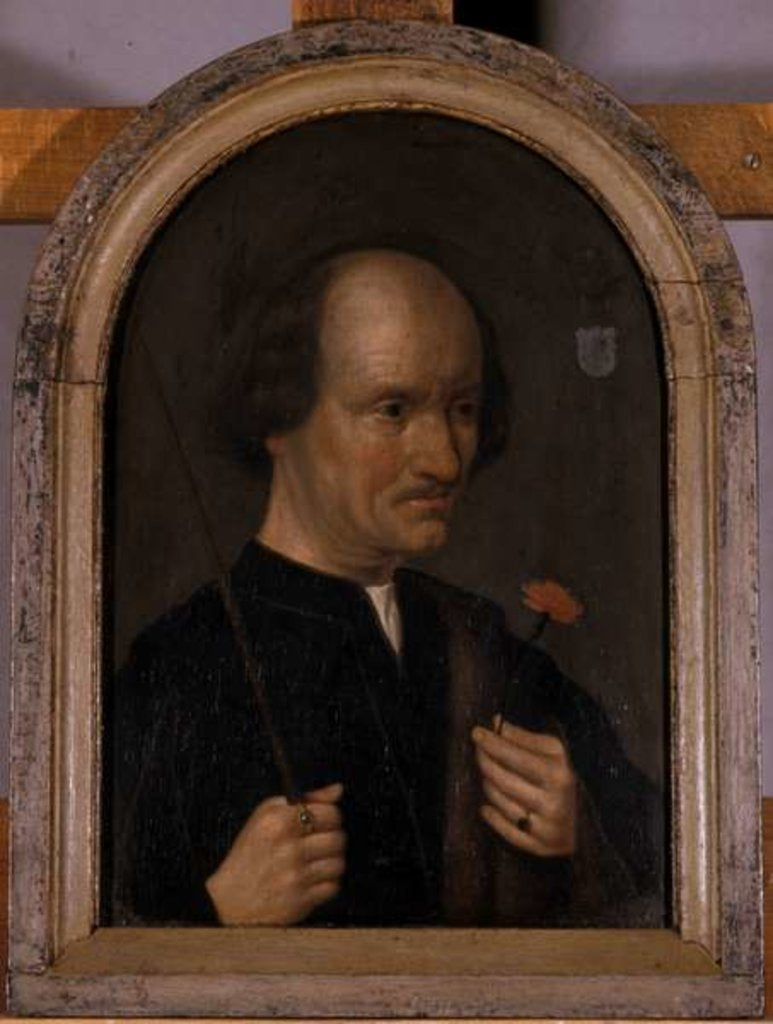 Detail of Portrait of an old beardless man, 1501-1600 by School German