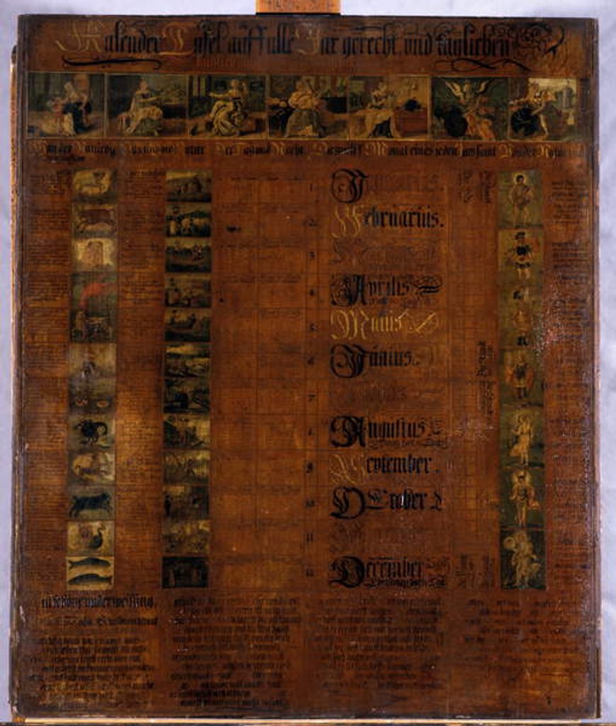 Detail of Calender, 1601-50 by German School