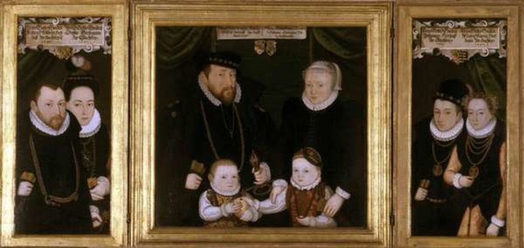 Detail of Triptych of Johann Wilhelm von Sachsen, 1587 by Christoph Leutolph