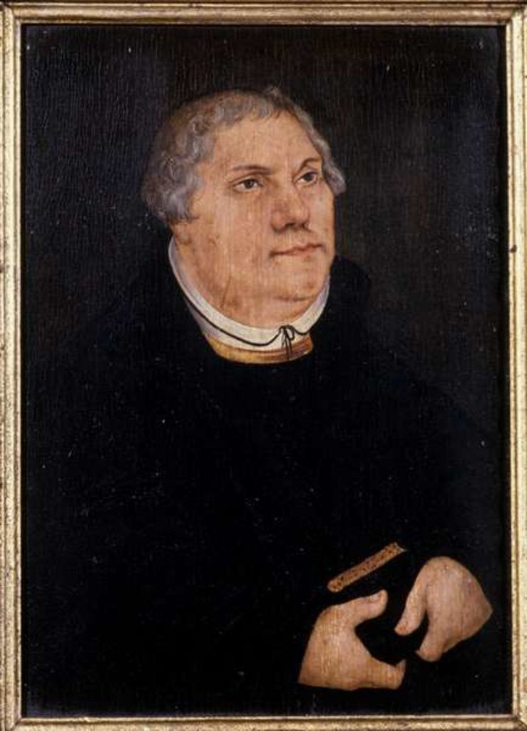 Detail of Martin Luther, 1539 by Lucas the Elder Cranach