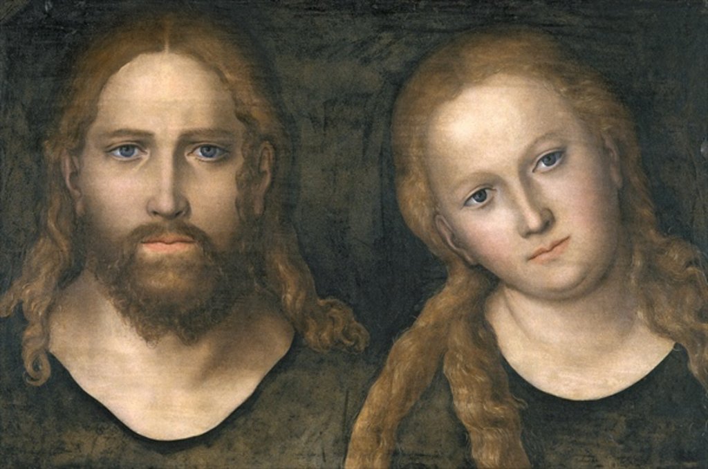 Detail of Christ and Mary, 1516-20 by Lucas the Elder Cranach