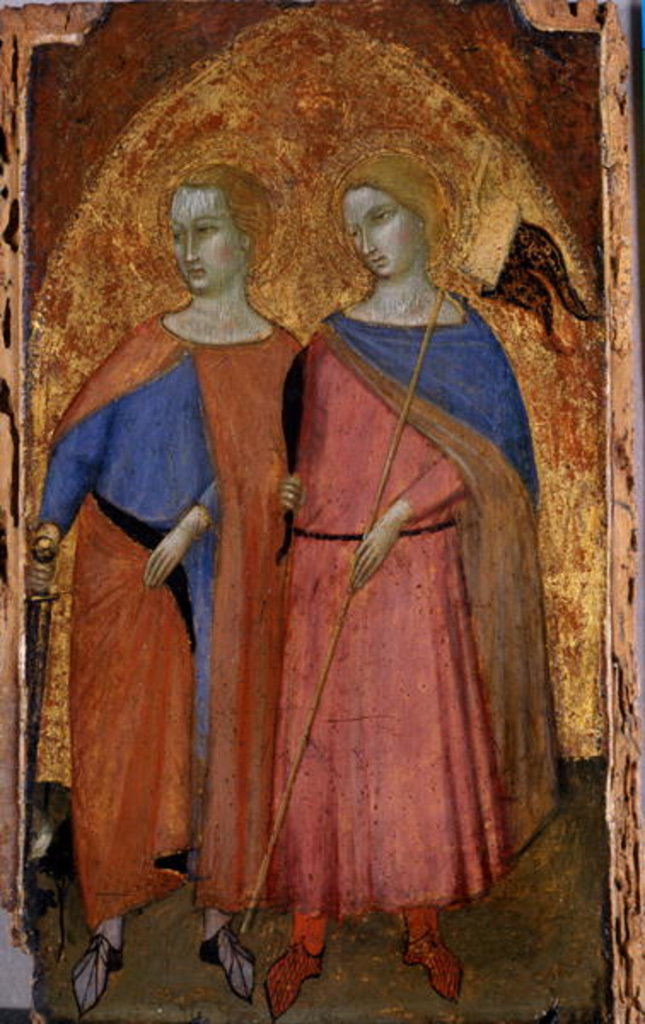 Detail of Saints Galganus and Ansanus, c.1360 by Ambrogio Lorenzetti