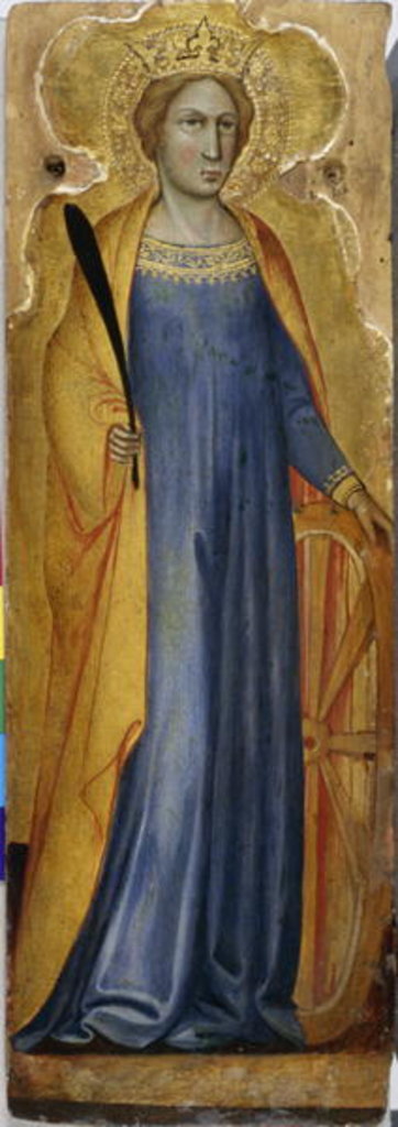 Detail of St. Katharine, c.1400 by Andrea di Bartolo