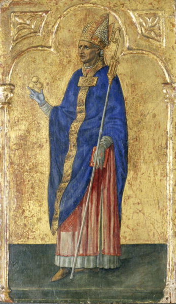 Detail of Saint Nicholas of Bari by Matteo di Giovanni di Bartolo