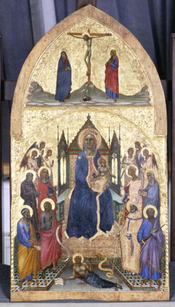 Detail of Enthroned Madonna and Child with Angels and Saints, c.1360-70 by Angelo di Puccinelli