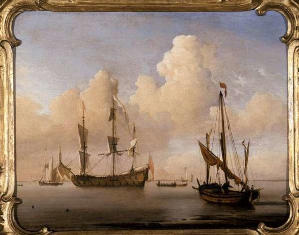 Detail of Seascape by Willem van de the Younger Velde