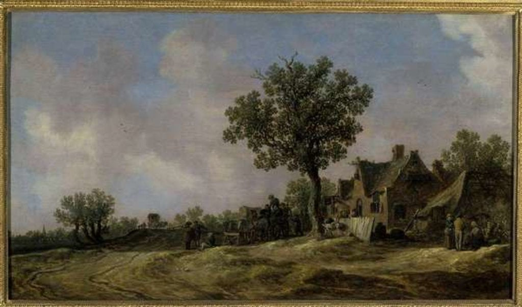 Detail of Tavern on a Country Road, 1620 by Jan Josephsz van Goyen