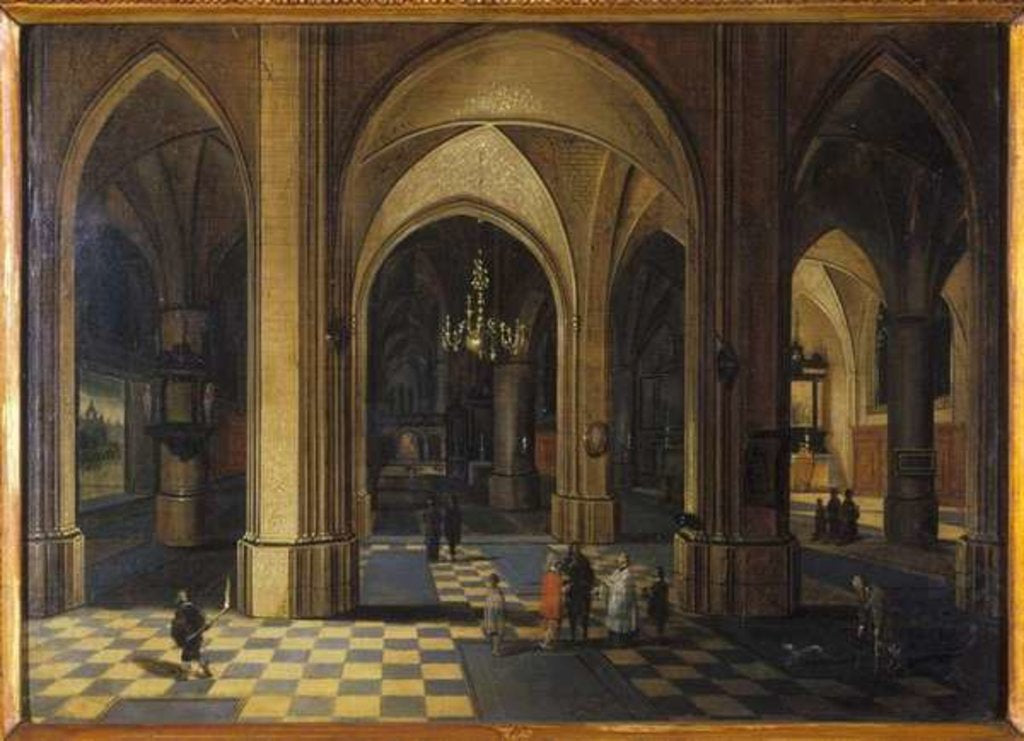 Detail of Interior of a Gothic Church by Pieter the Elder Neeffs