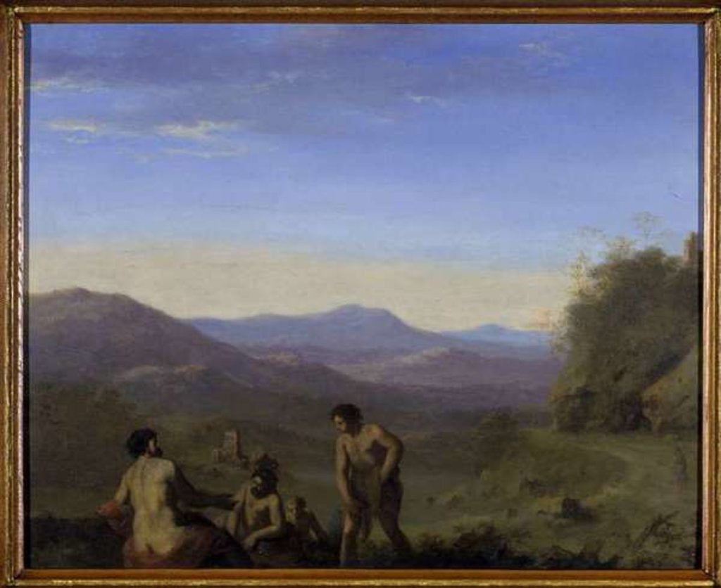 Detail of Arcadian Landscape by Cornelis van Poelenburgh or Poelenburch