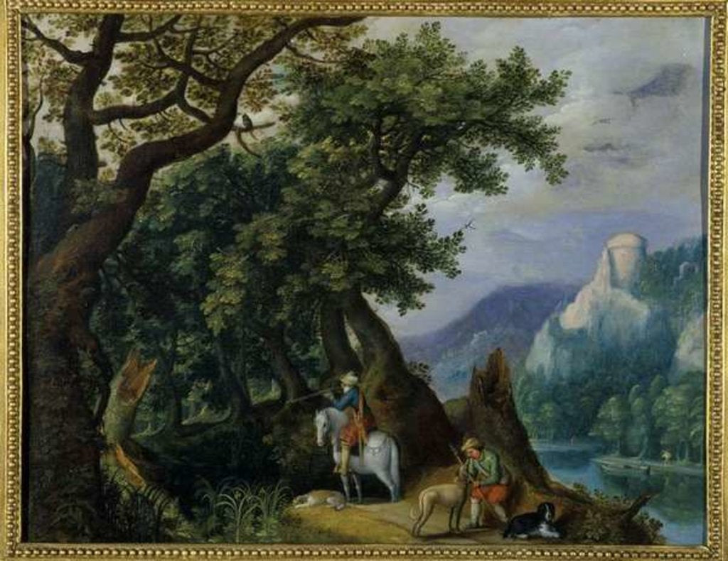 Detail of The Hunt, 1614 by Anton Mirou