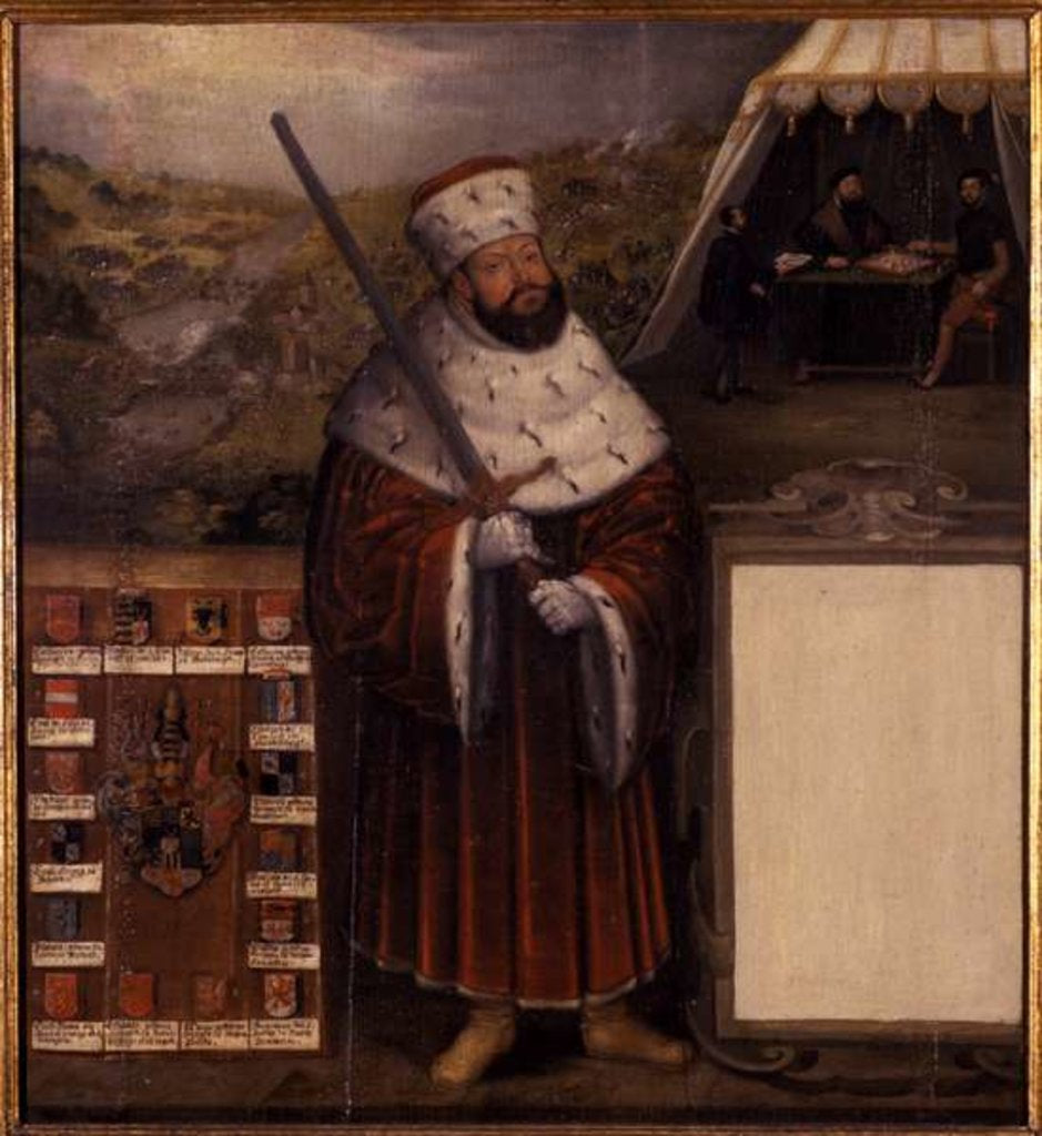 Detail of Johann Friedrich of Saxony, c.1650 by Christian Richter