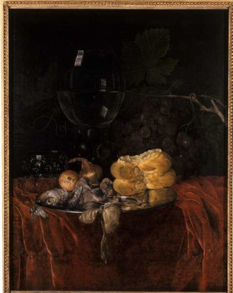 Detail of Still life with herring by Willem van Aelst