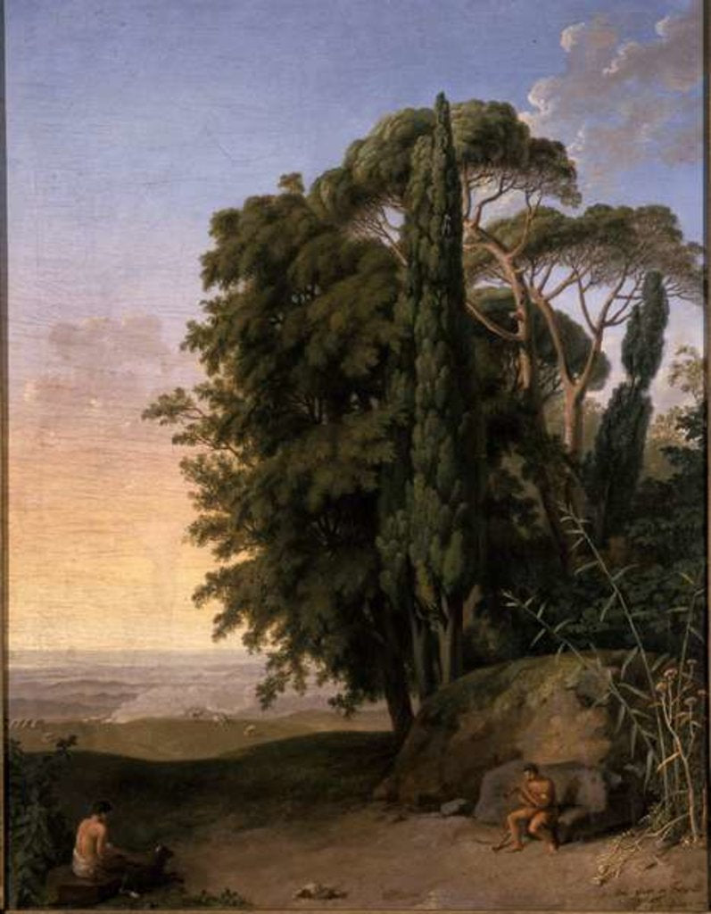 Detail of Landscape near Frascati, 1783 by Johann Heinrich Wilhelm Tischbein
