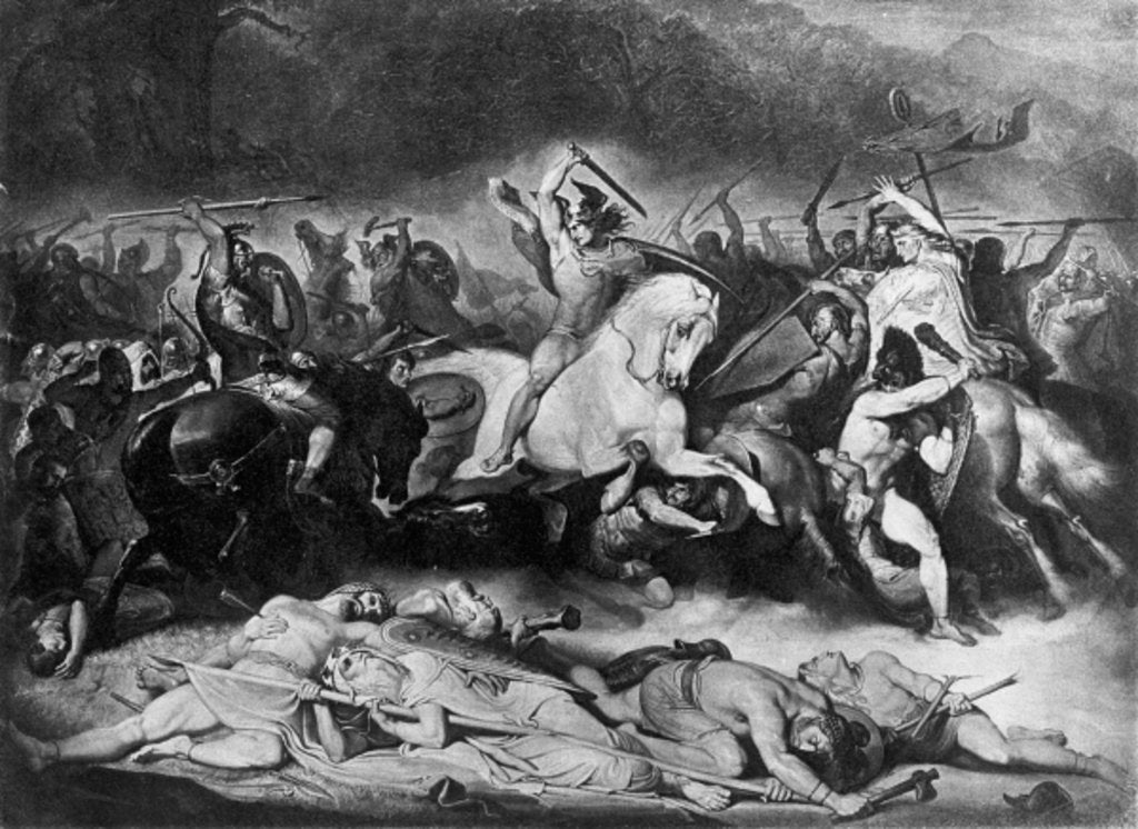 Detail of Battle in the Teutoburg Forest, 1862-64 by Friedrich Gunkel