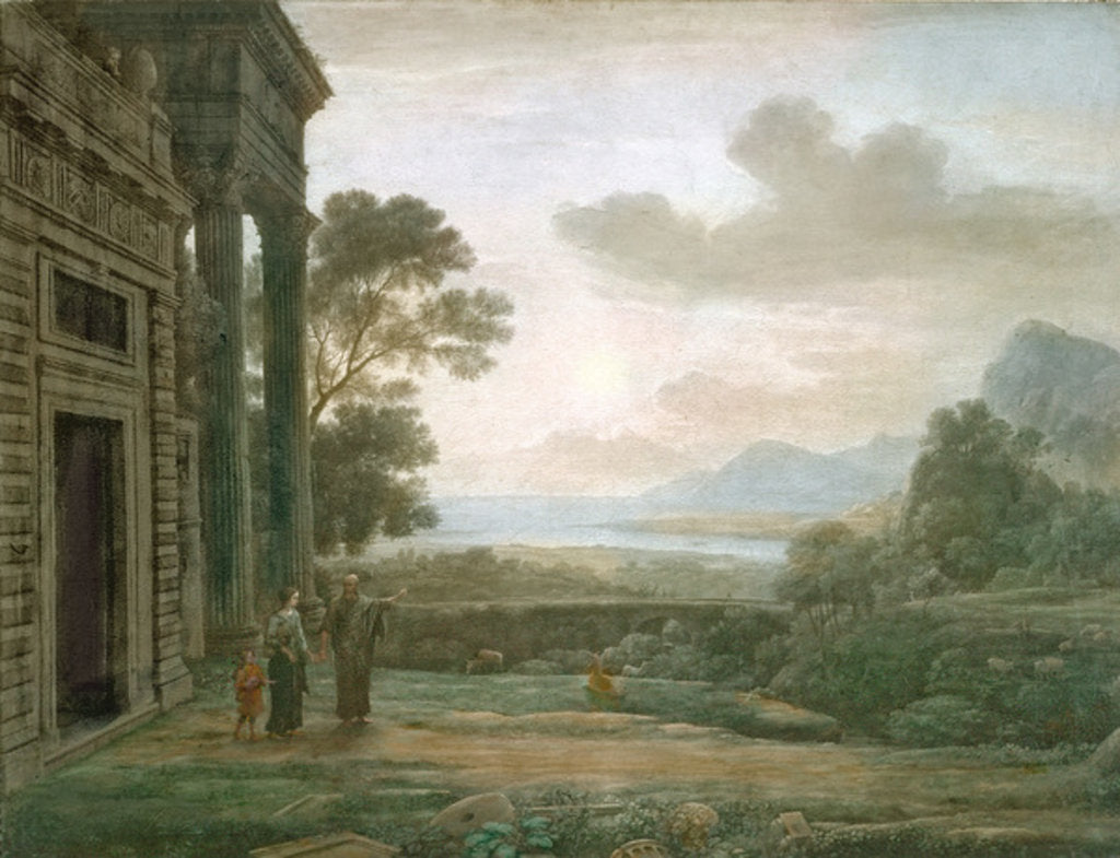 Detail of The Expulsion of Hagar, 1668 by Claude Lorrain (1600-82)