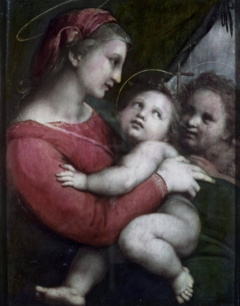 Detail of Madonna della Tenda, c.1512 by Raphael (1483-1520)