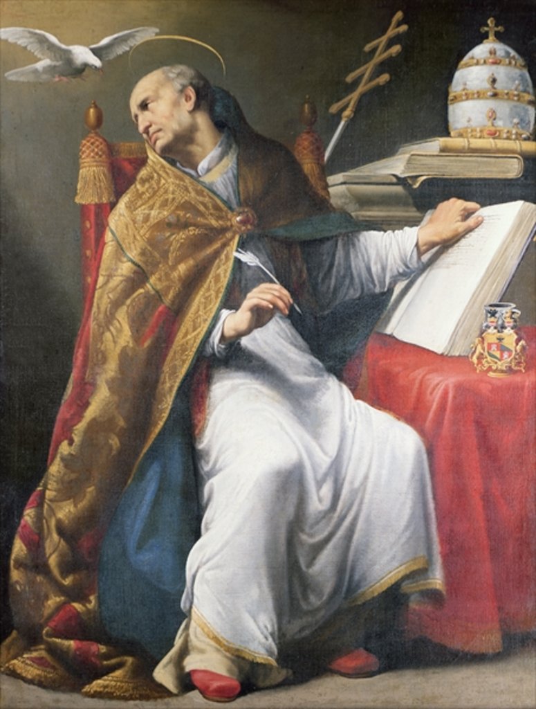 Detail of St. Gregory by Andrea Sacchi