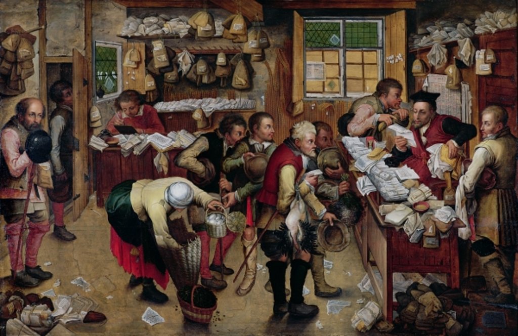 Detail of Rent day by Pieter the Younger Brueghel