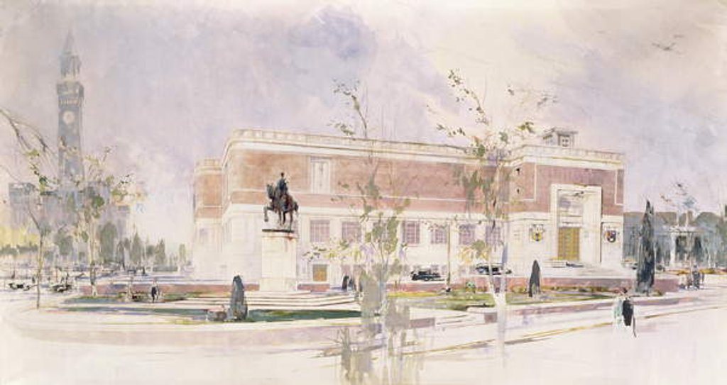 Detail of The Barber Institute of Fine Arts by William Walcot