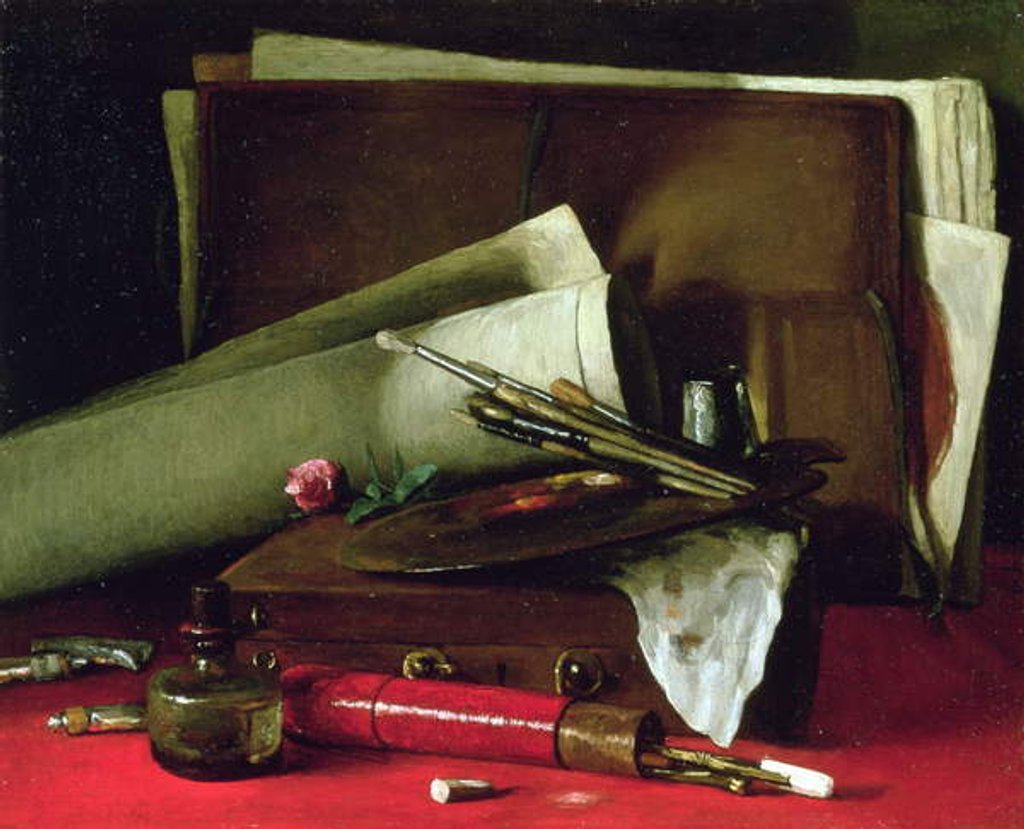 Detail of Attributes of Painting by Francois Bonvin