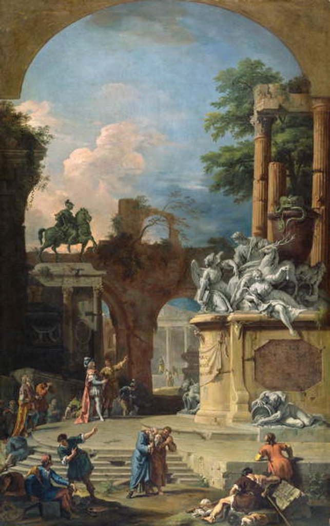 Detail of Allegorical Tomb of the 1st Duke of Devonshire, c.1725 by Marco & Sebastiano Ricci