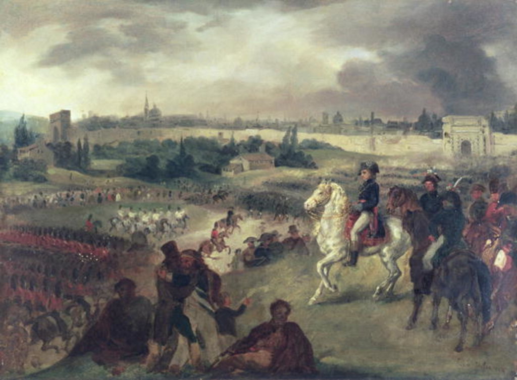 Detail of The Entry of Napoleon Bonaparte into Milan in 1796 by Joseph-Louis-Hippolyte Bellange