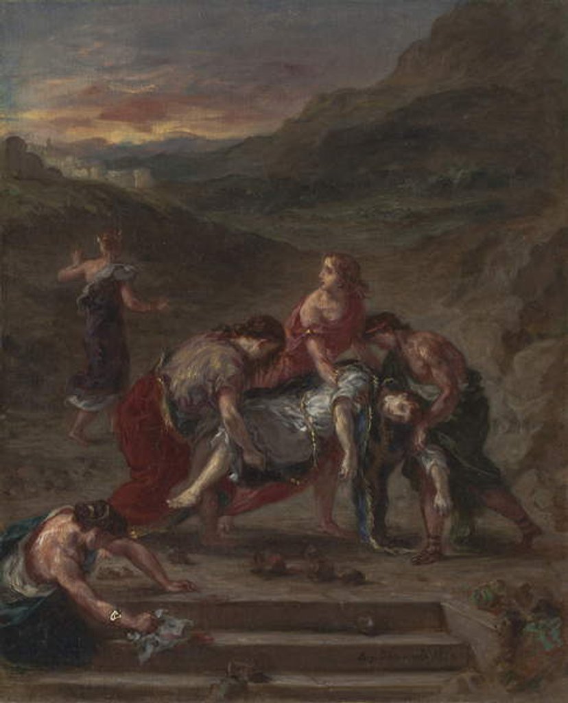 Detail of St. Stephen Borne Away by his Disciples, 1862 by Ferdinand Victor Eugene Delacroix