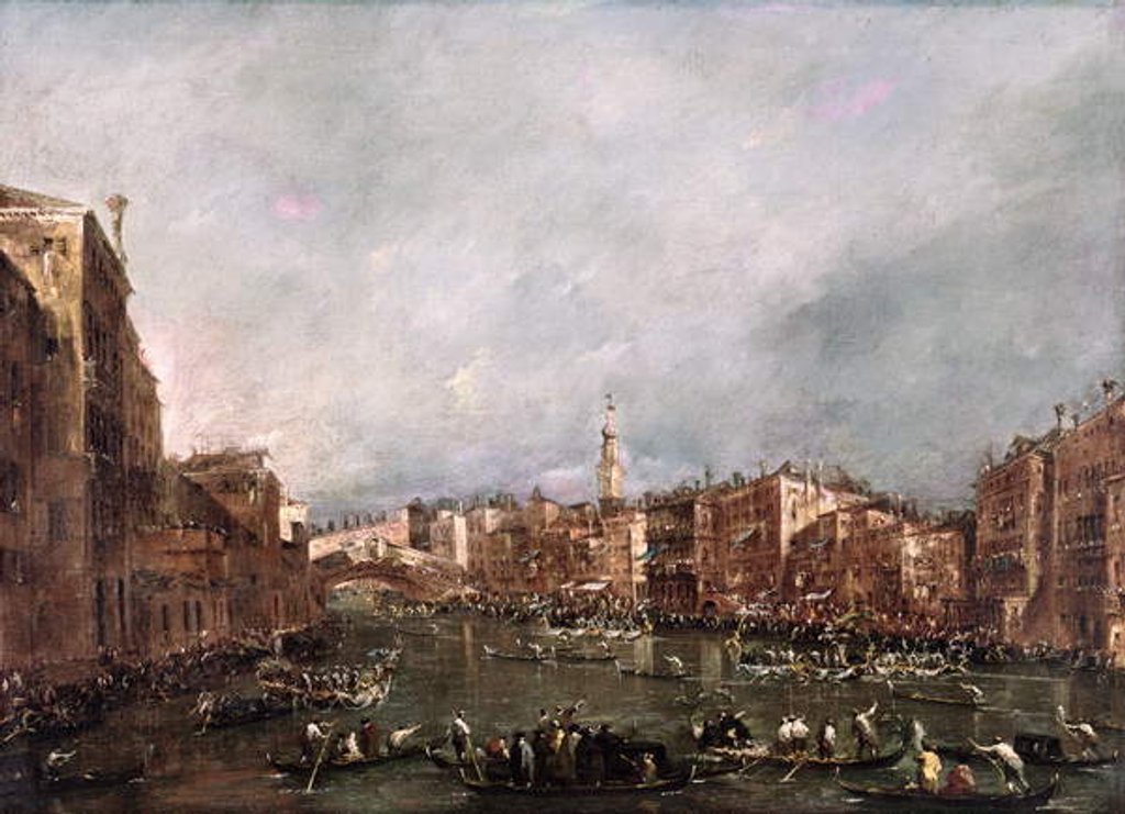 Detail of A Regatta on the Grand Canal, Venice by Francesco Guardi