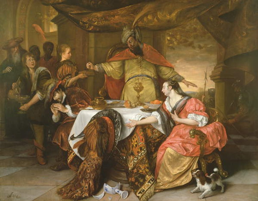 Detail of The Wrath of Ahasuerus, c.1670 by Jan Havicksz. Steen