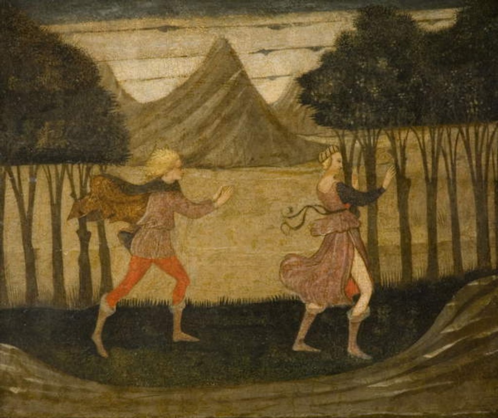Detail of Daphne pursued by Apollo by Master of the Judgement of Paris