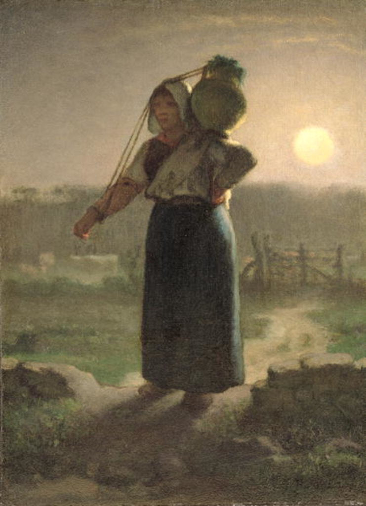 Detail of A Milkmaid, c.1853 by Jean-Francois Millet