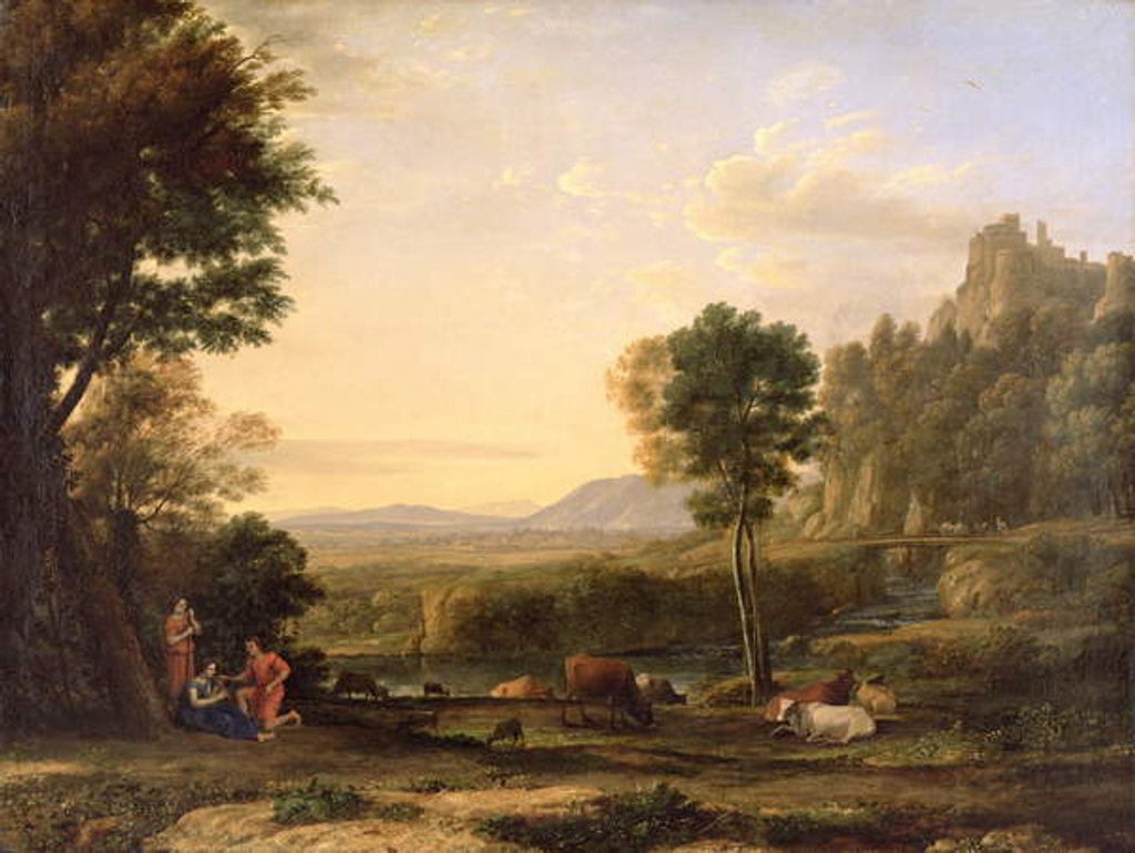 Detail of Pastoral Landscape, 1645 by Claude Lorrain