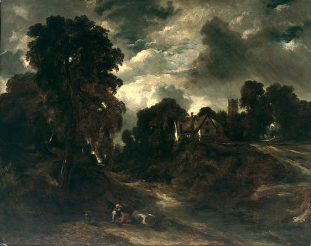 Detail of The Glebe Farm by John Constable