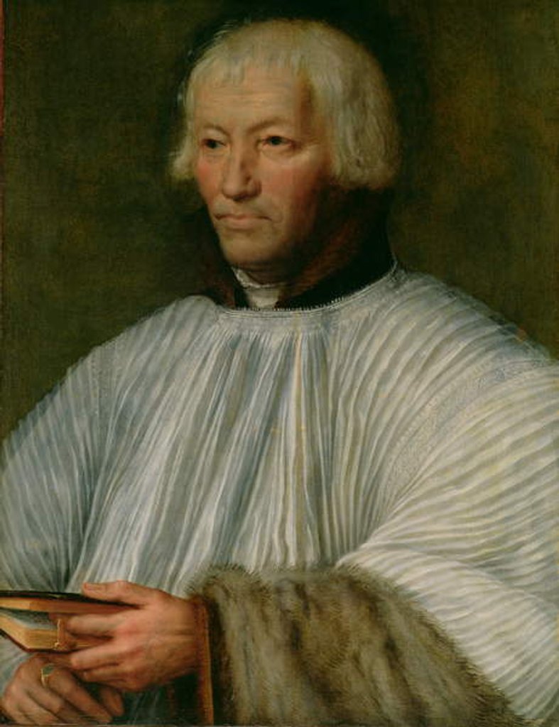 Detail of Portrait of an Ecclesiastic by Quentin Massys or Metsys